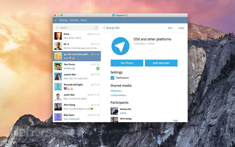 Telegram desktop folders